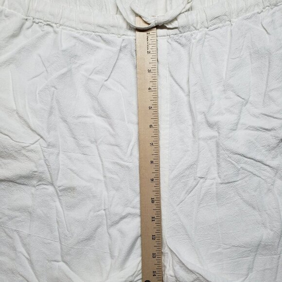 Susan Graver Style Pants Womens 3X White Cotton Capri Stretch Pull On High Rise - Picture 8 of 9